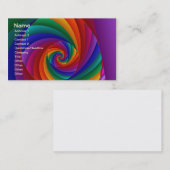 Carte De Visite Couleur 6 Cool Art Abstrait moderne (Devant / Derrière)