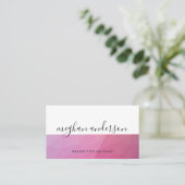 Carte De Visite Couleur à deux tons | Magenta géométrique (Debout devant)