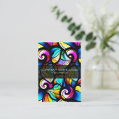 Carte De Visite Couleur Abstrait à perles de verre (Debout devant)