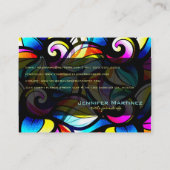 Carte De Visite Couleur Abstrait à perles de verre (Dos)