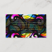 Carte De Visite Couleur Abstrait à perles de verre (Dos)