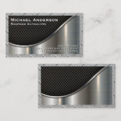 Carte De Visite Couleur | Acier | Maillage noir (Devant / Derrière)