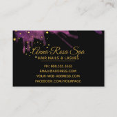 Carte De Visite *~* Couleur Aquarelle Gras Glam Abstrait Purple Go (Dos)