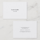 Carte De Visite Couleur blanche simple et créative (Devant / Derrière)