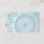 Carte de visite couleur bleu mandala (Dos)