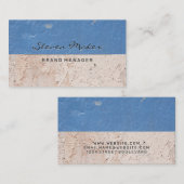 Carte De Visite Couleur Bloc Grunge Vieux Mur (Devant / Derrière)