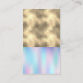 Carte De Visite Couleur bloc or Fusion | Dégradé holographique (Dos)