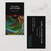 Carte De Visite Couleur Cool moderne et élégante (Devant / Derrière)