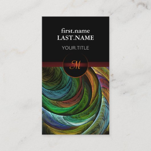 Carte De Visite Couleur Cool moderne et élégante (Devant)