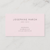 Carte de visite couleur  couleur rose cerisier (Dos)