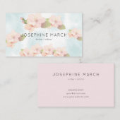 Carte de visite couleur  couleur rose cerisier (Devant / Derrière)