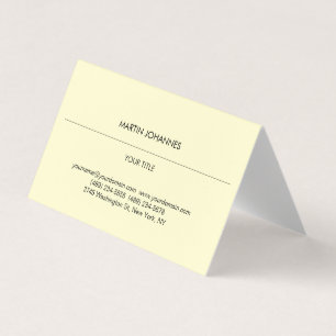 Carte De Visite Couleur Crème Professionnelle Simple Esthétique Mo