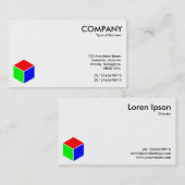 Carte De Visite Couleur Cube - Blanc (Devant / Derrière)