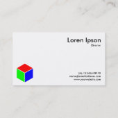 Carte De Visite Couleur Cube - Blanc (Dos)