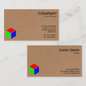 Carte De Visite Couleur Cube - Carton (Devant / Derrière)