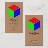 Carte De Visite Couleur Cube - Carton (Devant / Derrière)