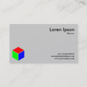 Carte De Visite Couleur Cube - Noir (Dos)