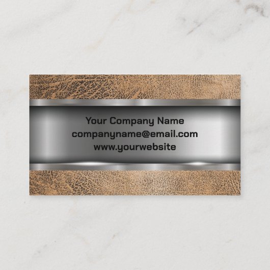 Carte De Visite Couleur | Cuir Brown (Dos)