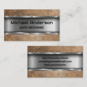 Carte De Visite Couleur | Cuir Brown (Devant / Derrière)