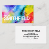 Carte De Visite Couleur d'aquarelle (Devant / Derrière)