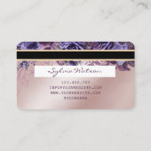 Carte De Visite Couleur d'aquarelle florale tendance Lashes (Dos)