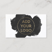 Carte De Visite Couleur d'aquarelle noire - télécharger votre logo (Devant)