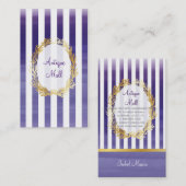 Carte De Visite Couleur d'aquarelle PixDezines violet stripes (Devant / Derrière)