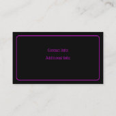 Carte De Visite Couleur De Beauté (Dos)