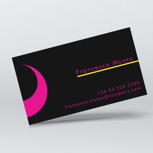Carte De Visite Couleur de contraste vive, un moderne audacieux
