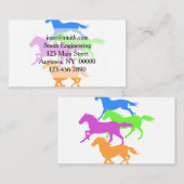 Carte De Visite Couleur de course des chevaux - Choisir la couleur (Devant / Derrière)