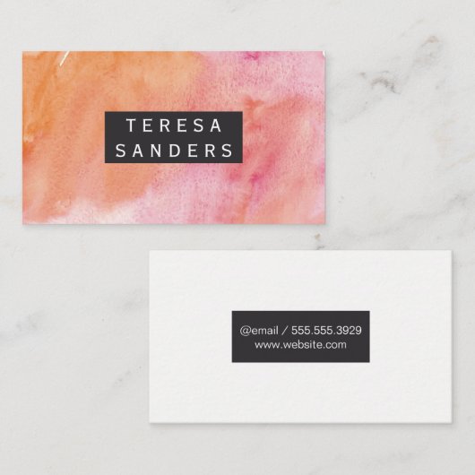 Carte De Visite Couleur de l'eau (Devant / Derrière)