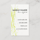 Carte De Visite Couleur de l'eau Vert éclatant (Devant)