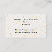 Carte De Visite Couleur de profil sous convention astérisque, (Dos)