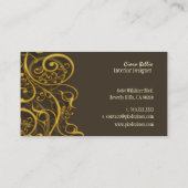 Carte De Visite Couleur de récupération architecturale/Faux Gold F (Dos)