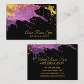 Carte De Visite *~*Couleur d'eau Abstraite couleur rose gras (Devant / Derrière)