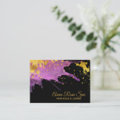 Carte De Visite *~*Couleur d'eau Abstraite couleur rose gras (Debout devant)