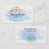 Carte De Visite *~* Couleur d'eau arc-en-ciel Fille Gold (Devant / Derrière)