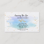 Carte De Visite *~* Couleur d'eau arc-en-ciel Fille Gold (Dos)