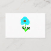 Carte De Visite Couleur d'eau bleu vert ajouter votre nom texte pe (Dos)