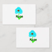 Carte De Visite Couleur d'eau bleu vert ajouter votre nom texte pe (Devant / Derrière)