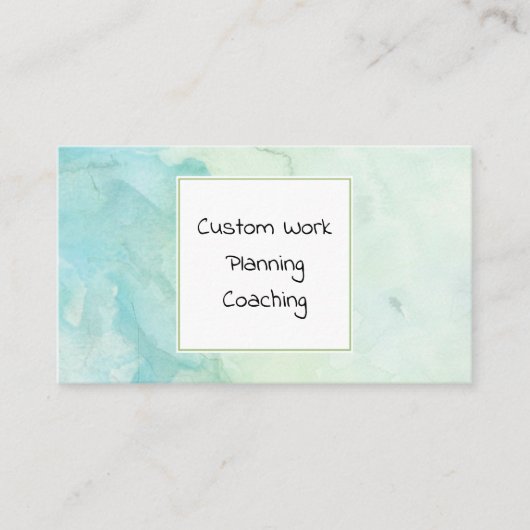 Carte De Visite Couleur d'eau douce Contemporain 2 (Devant)