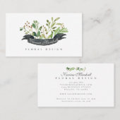 Carte De Visite Couleur d'eau Florale Couleur d'eau Couleur person (Devant / Derrière)