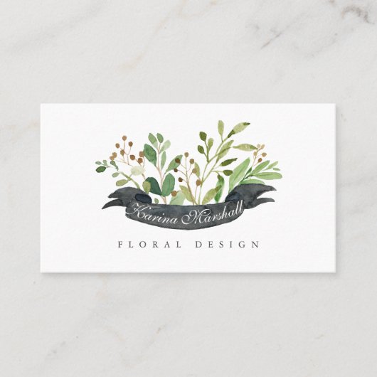 Carte De Visite Couleur d'eau Florale Couleur d'eau Couleur person (Devant)