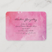 Carte De Visite Couleur d'eau rose Monogramme Motif floral (Dos)