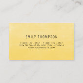 Carte De Visite Couleur d'eau Tournesols et Eucalyptus Script Feui (Dos)