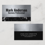 Carte De Visite Couleur | Découpe en marbre noir (Devant / Derrière)