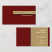 Carte De Visite Couleur DIY/Marron/Kaki Brun (Devant / Derrière)