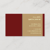 Carte De Visite Couleur DIY/Marron/Kaki Brun (Dos)