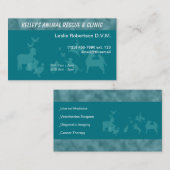 Carte De Visite Couleur d'U-sélection de docteur services animaux (Devant / Derrière)