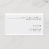 Carte De Visite Couleur élégante Moderne Créatif Simple Design ten (Dos)